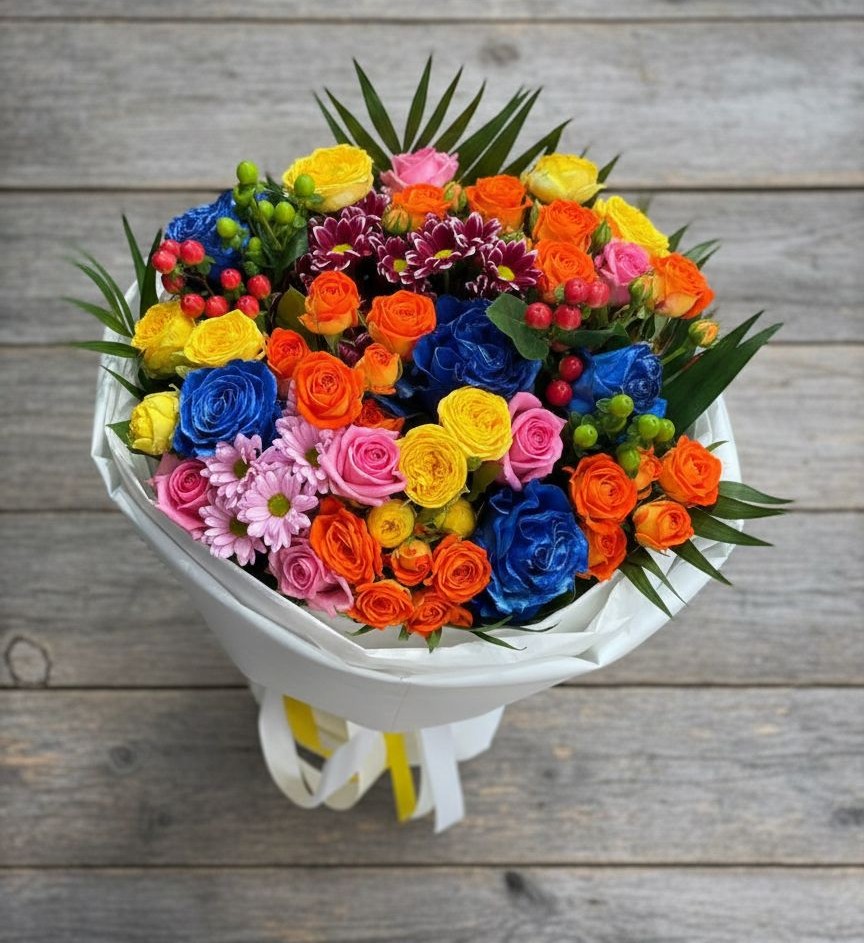 Букет цветов из: Розы и Хризантемы в Рыльске