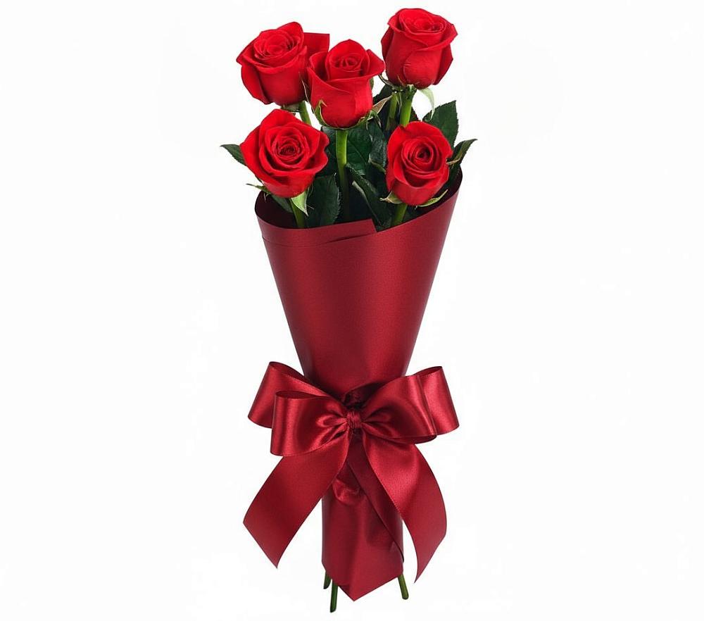 Букет 5 Красных роз Эдлесс Лав в Рыльске