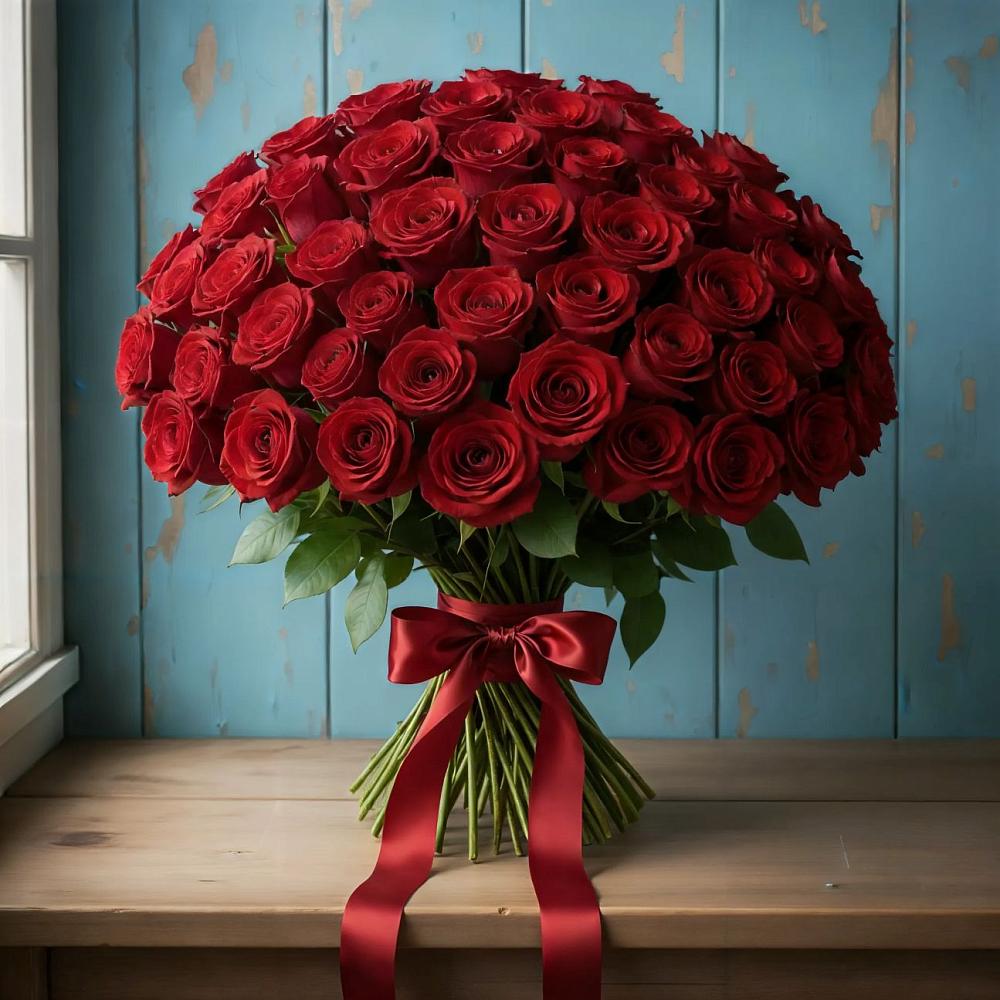 Букет Красные розы Блэк Меджик в Рыльске