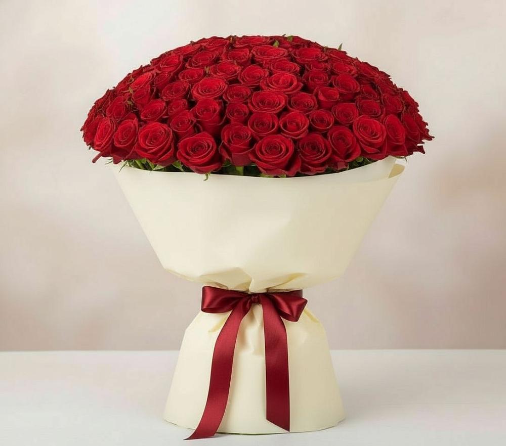 Букет 101 Красная роза Милано в Рыльске