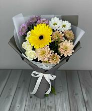Букет цветов из:  Розы, Герберы и Хризантемы #REPLACE_PRED# Рыльске