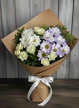 Букет цветов из:  Хризантемы и Розы в Рыльске