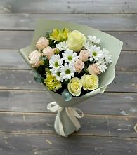Букет цветов из:  Альстромерии, Розы и Хризантемы в Рыльске