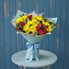 Букет цветов из:  Альстромерии и Хризантемы в Рыльске