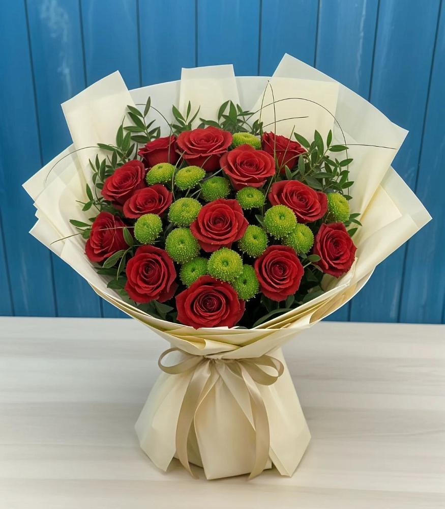 Букет цветов из: Розы и Хризантемы в Рыльске